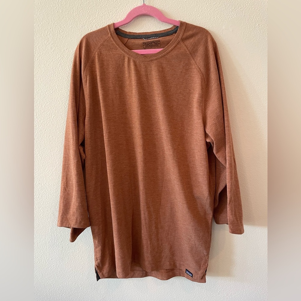 Orange Patagonia Long Sleeve Shirt / M